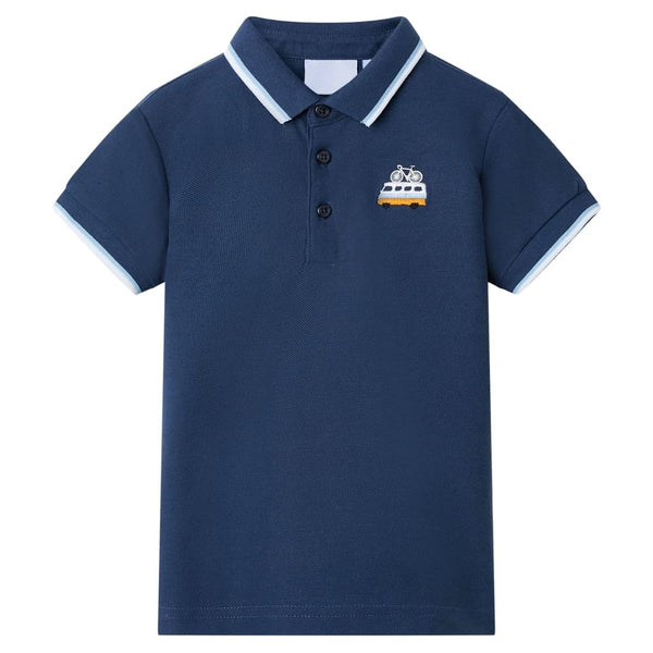 Kinder-Poloshirt Dunkelblau 104