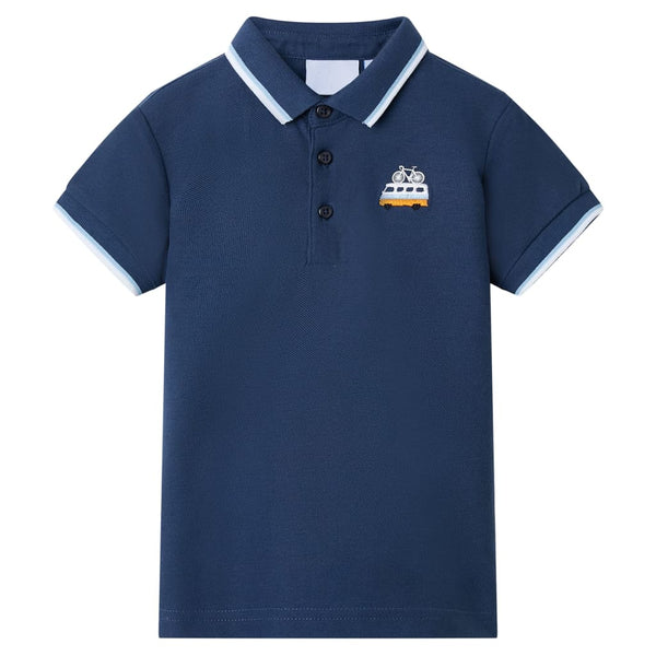 Kinder-Poloshirt Dunkelblau 116