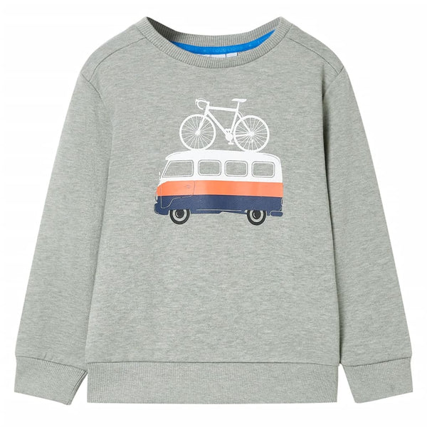 Kinder-Sweatshirt Hellkhaki Melange 104