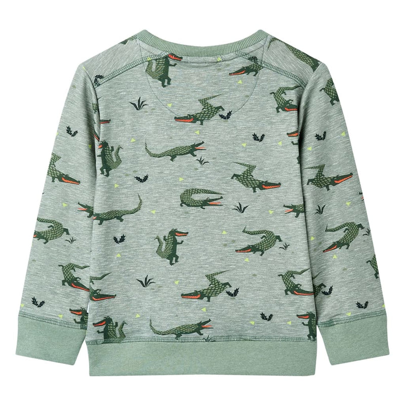 Kinder-Sweatshirt Hellkhaki Melange 128