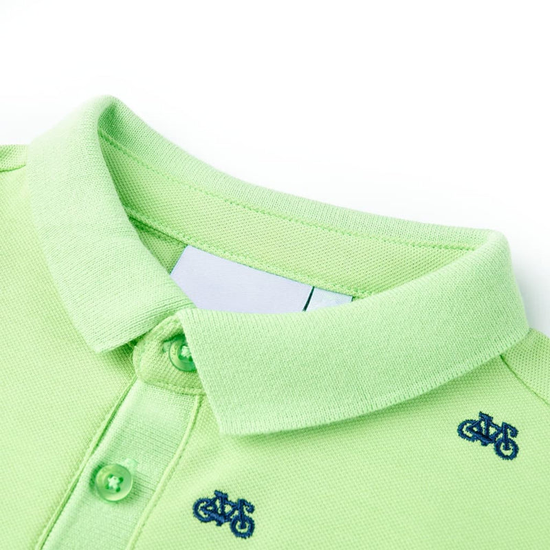 Kinder-Poloshirt Neongrün 140