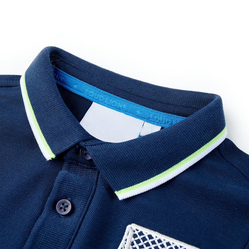 Kinder-Poloshirt Marineblau 92