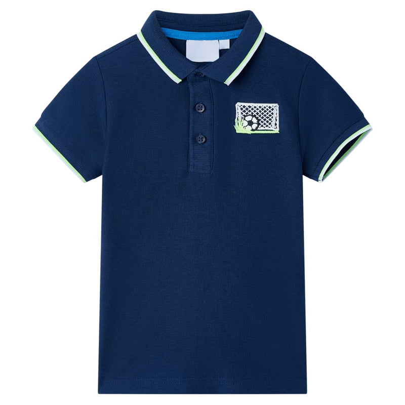 Kinder-Poloshirt Marineblau 128