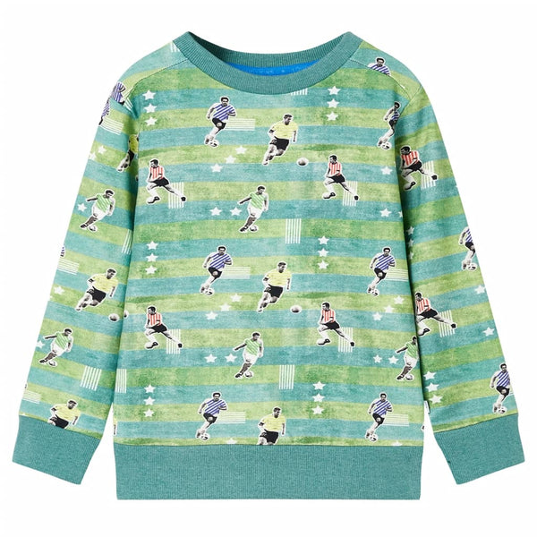 Kinder-Sweatshirt Hellgrün Melange 104