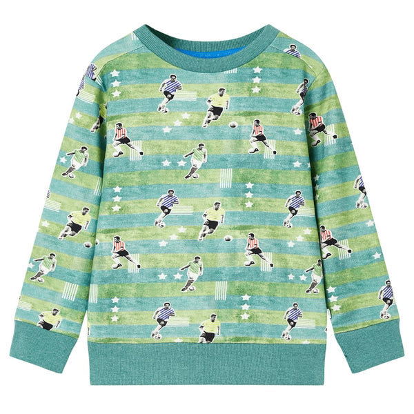 Kinder-Sweatshirt Hellgrün Melange 128