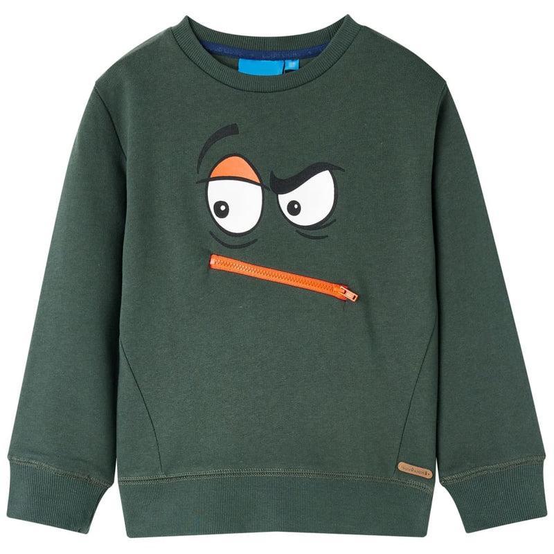 Kinder-Sweatshirt Dunkelgrün 92