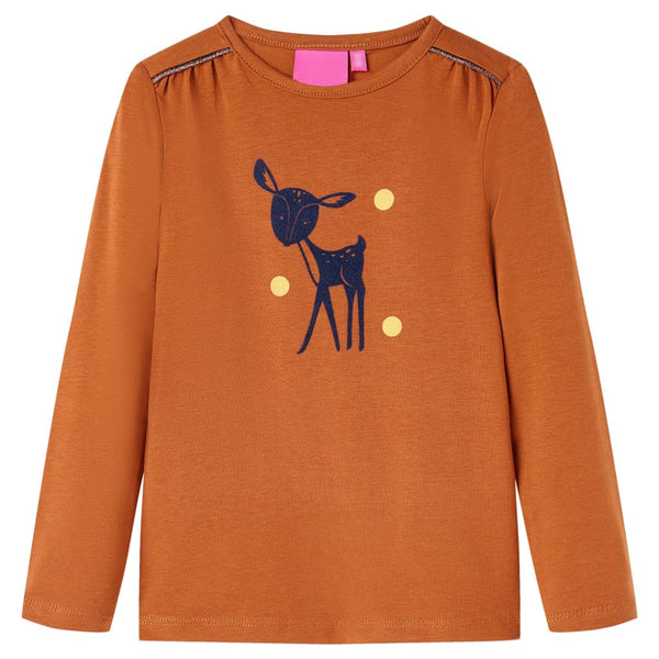 Kinder-Langarmshirt Cognac 92