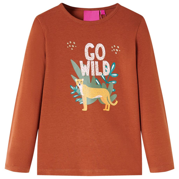 Kinder-Langarmshirt Cognac 92