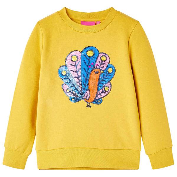 Kinder-Sweatshirt Dunkles Ocker 92