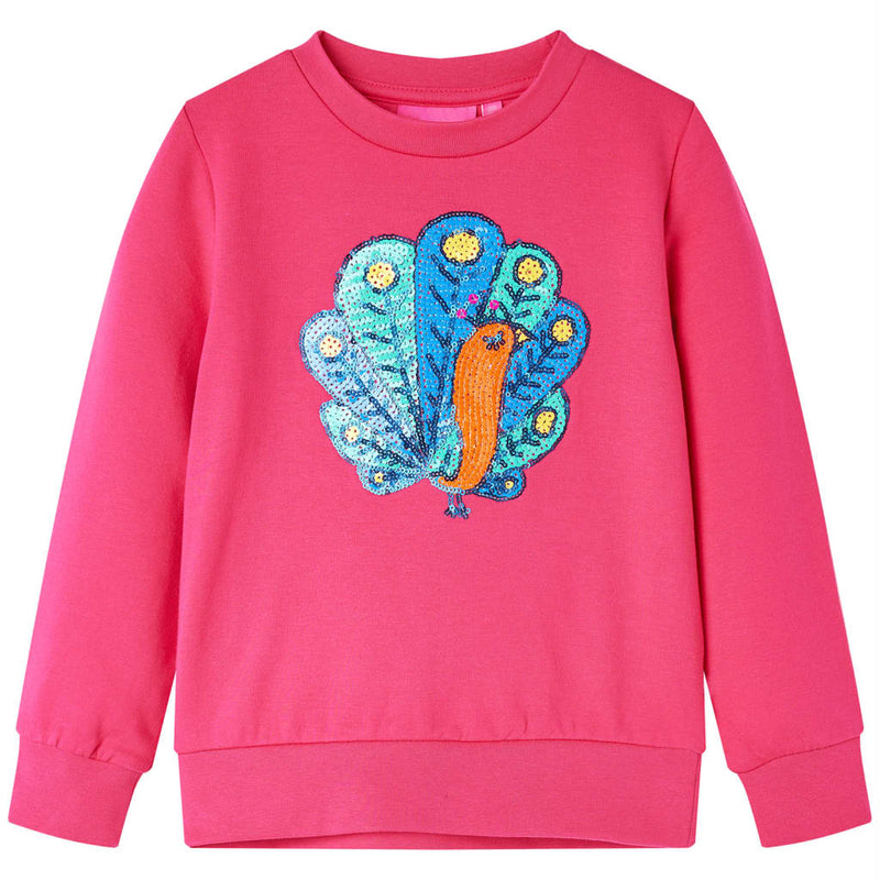 Kinder-Sweatshirt Knallrosa 92