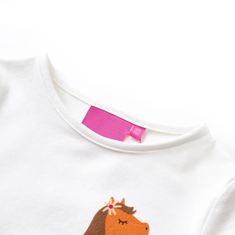 Kinder-Langarmshirt Ecru 92