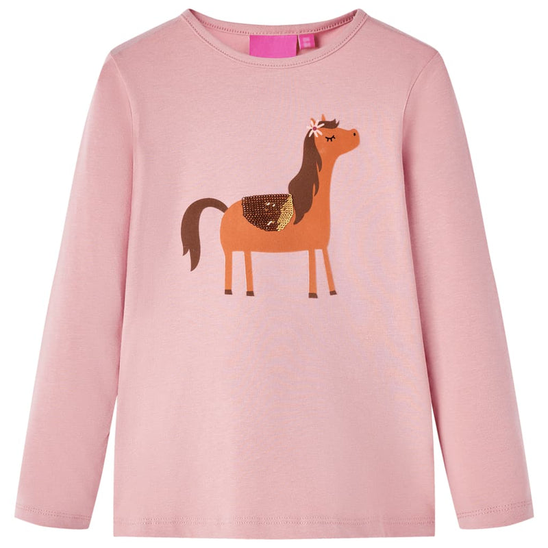 Kinder-Langarmshirt Hellrosa 116