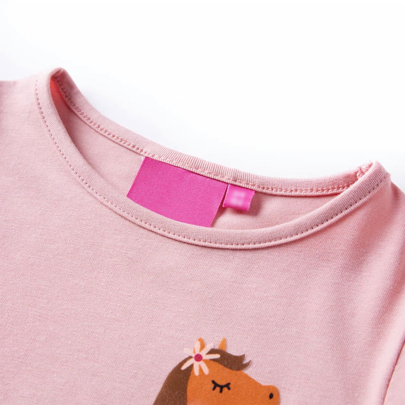 Kinder-Langarmshirt Hellrosa 116