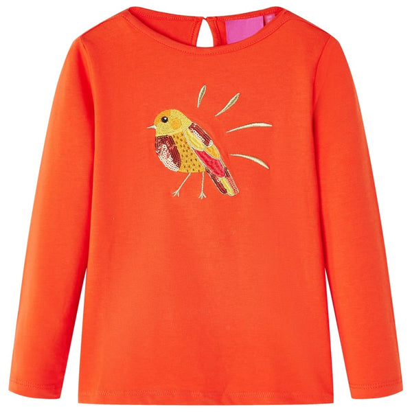 Kinder-Langarmshirt Dunkelorange 92