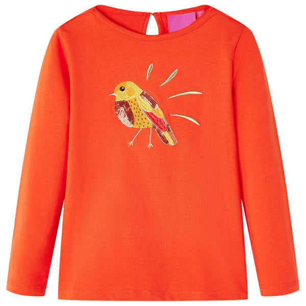 Kinder-Langarmshirt Dunkelorange 140