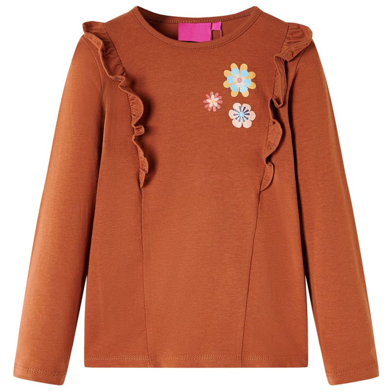 Kinder-Langarmshirt Cognac 104