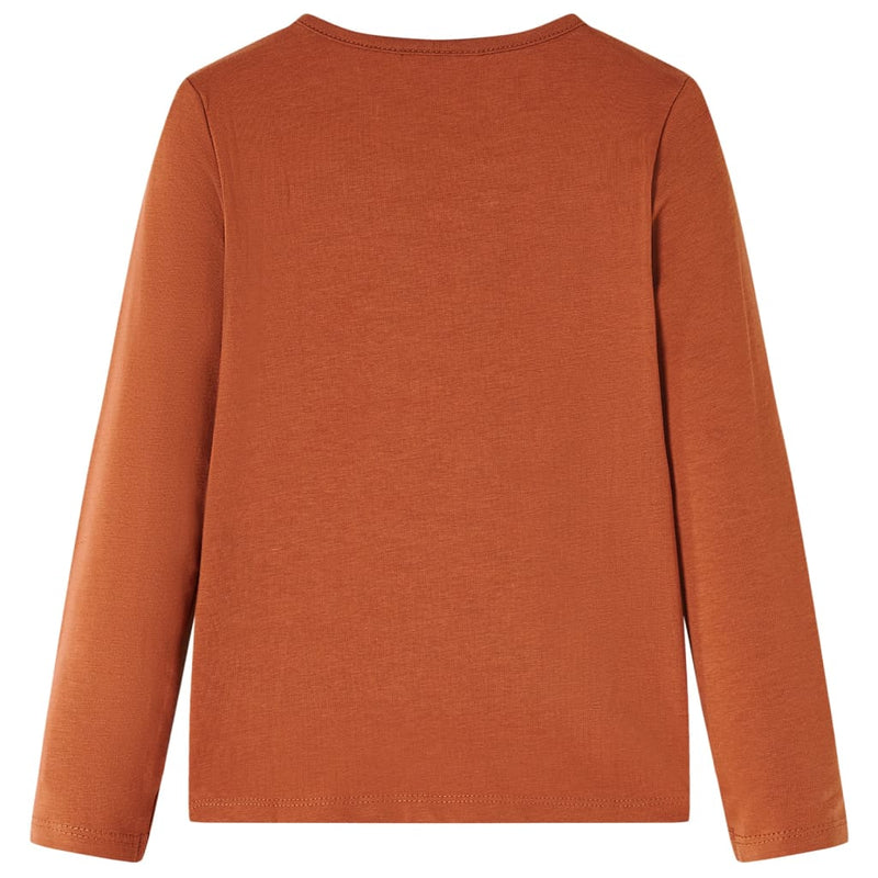 Kinder-Langarmshirt Cognac 128