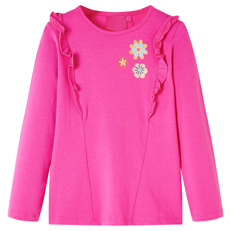 Kinder-Langarmshirt Dunkelrosa 92