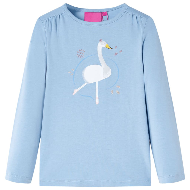 Kinder-Langarmshirt Hellblau 92