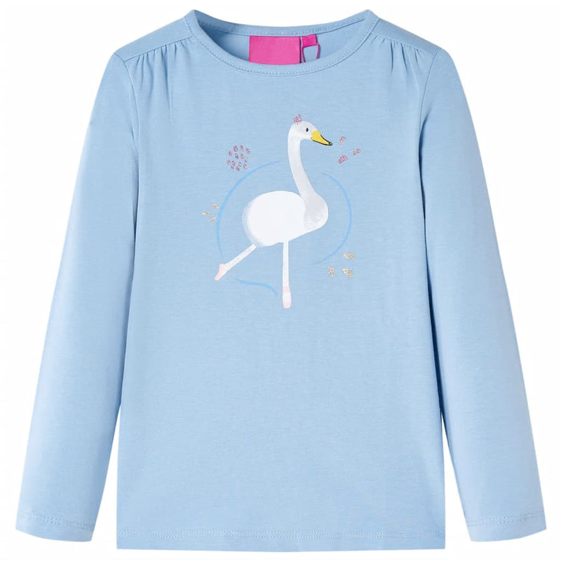 Kinder-Langarmshirt Hellblau 128