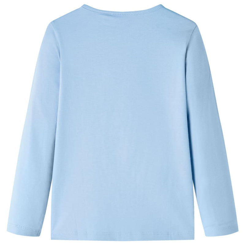 Kinder-Langarmshirt Hellblau 128