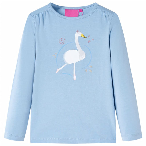 Kinder-Langarmshirt Hellblau 140