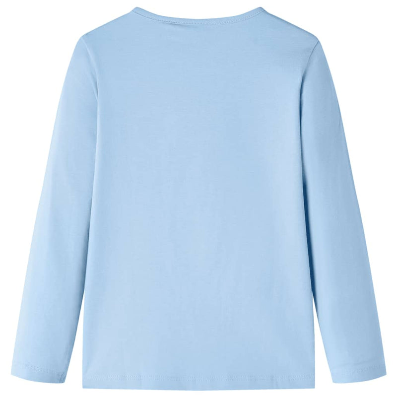 Kinder-Langarmshirt Hellblau 140