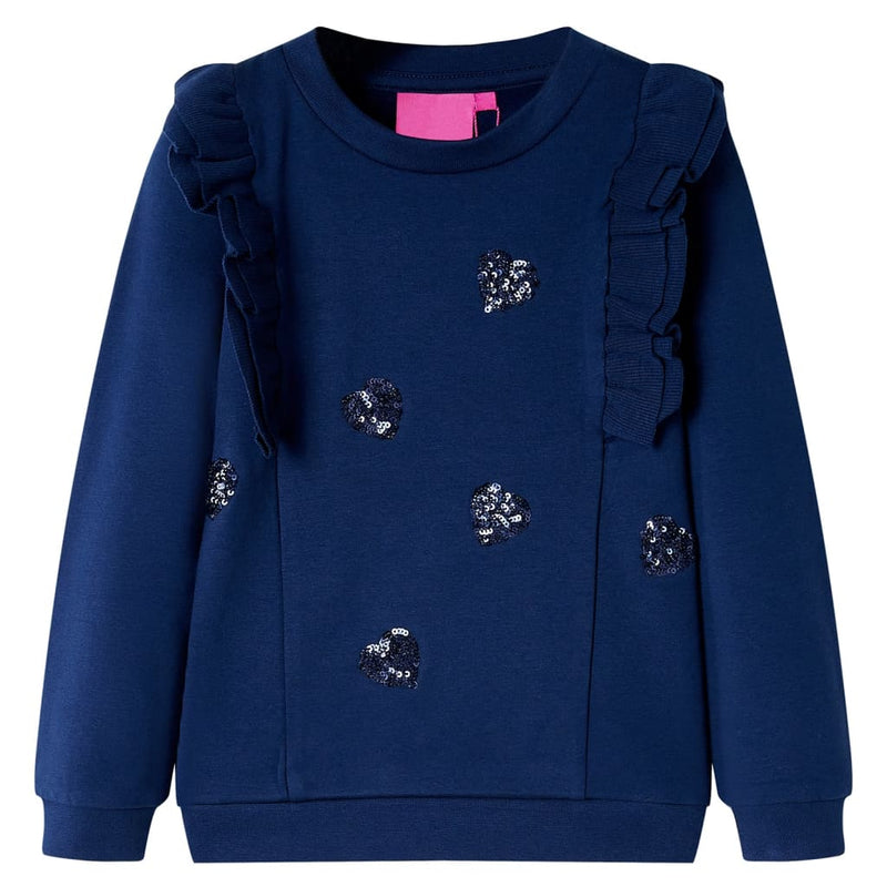 Kinder-Sweatshirt Marineblau 128