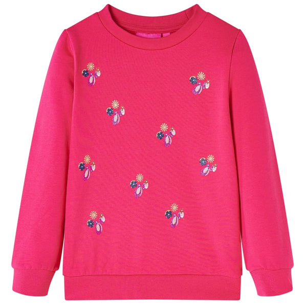 Kinder-Sweatshirt Knallrosa 92