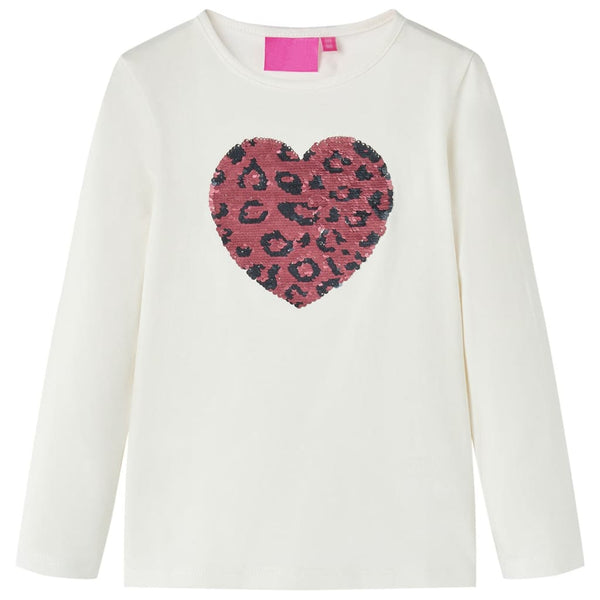 Kinder-Langarmshirt Ecru 116