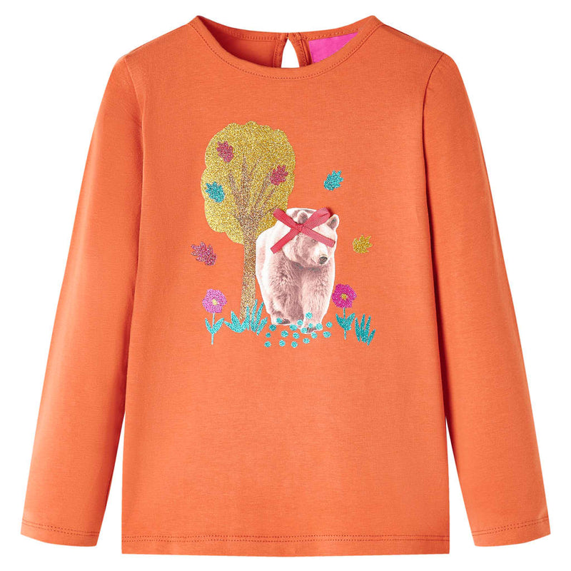 Kinder-Langarmshirt Dunkelorange 116