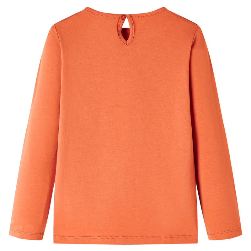 Kinder-Langarmshirt Dunkelorange 140