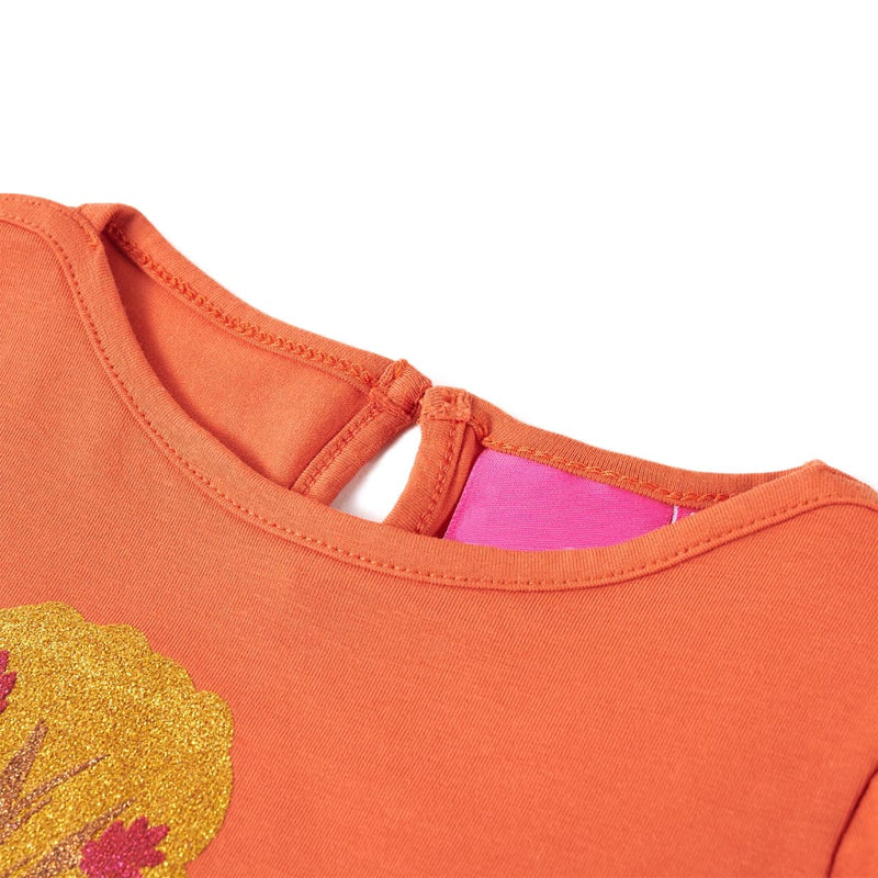 Kinder-Langarmshirt Dunkelorange 140