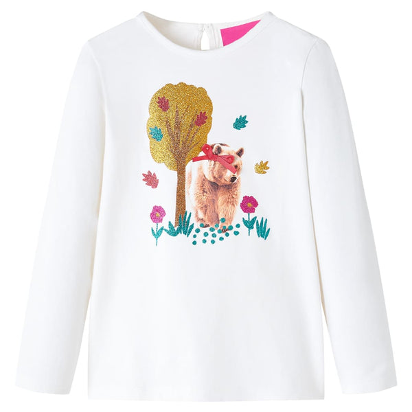 Kinder-Langarmshirt Ecru 92