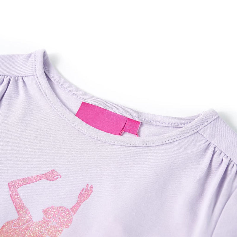 Kinder-Langarmshirt Helllila 116