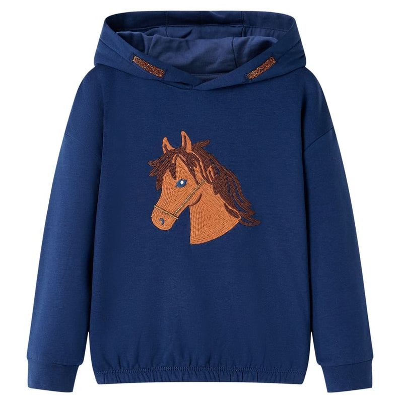 Kinder-Kapuzenpullover Marineblau 104