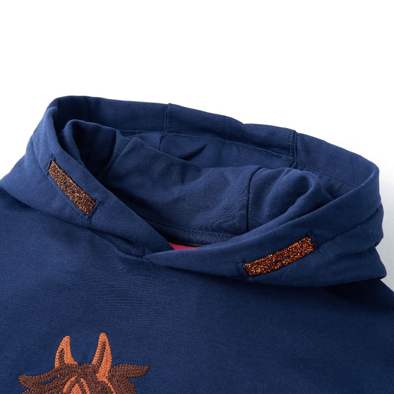 Kinder-Kapuzenpullover Marineblau 140