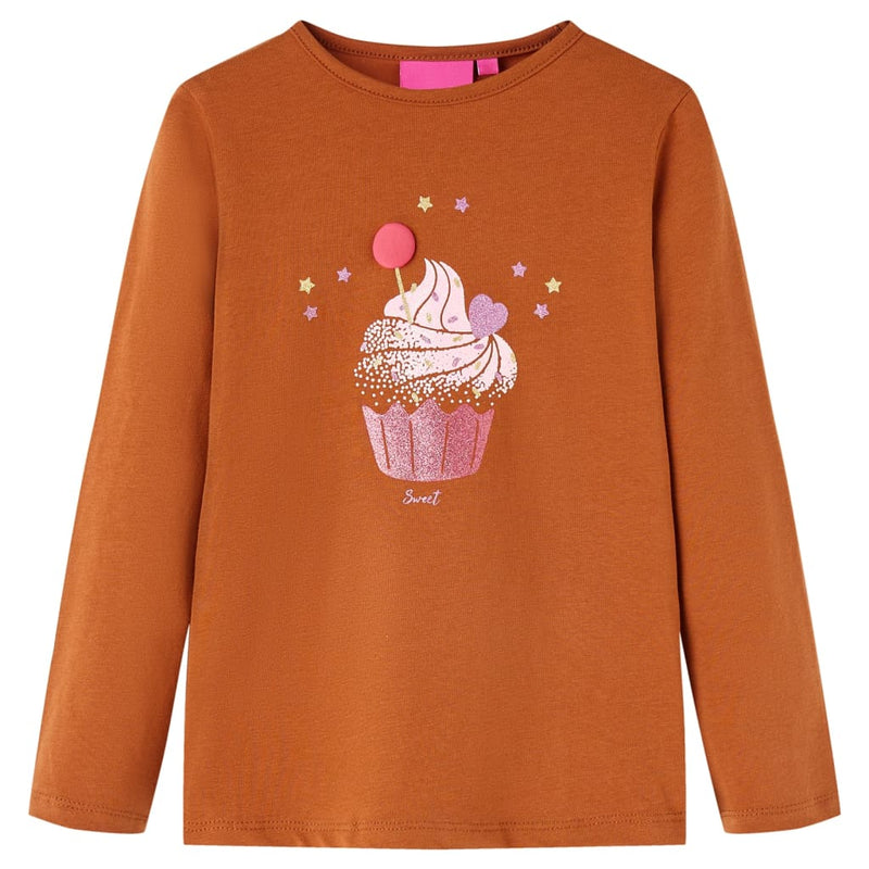 Kinder-Langarmshirt Cognac 92