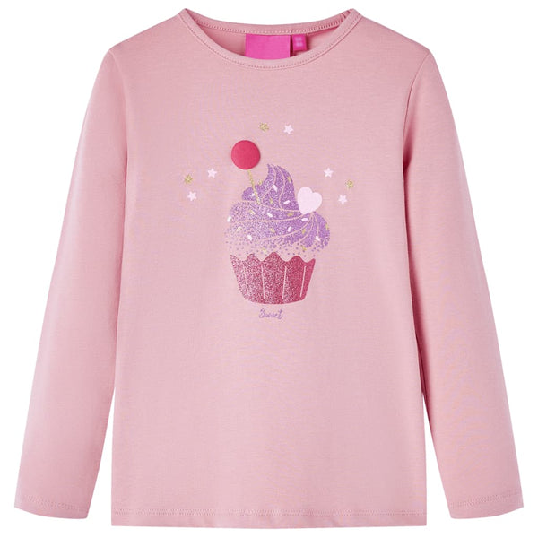 Kinder-Langarmshirt Hellrosa 92