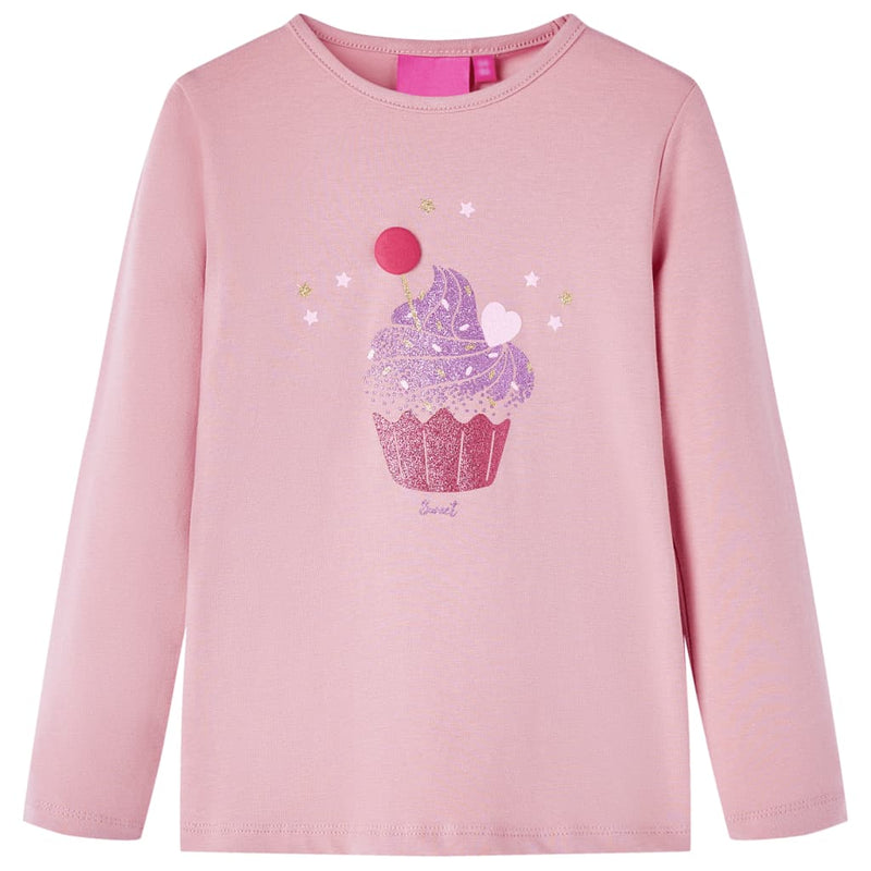 Kinder-Langarmshirt Hellrosa 92