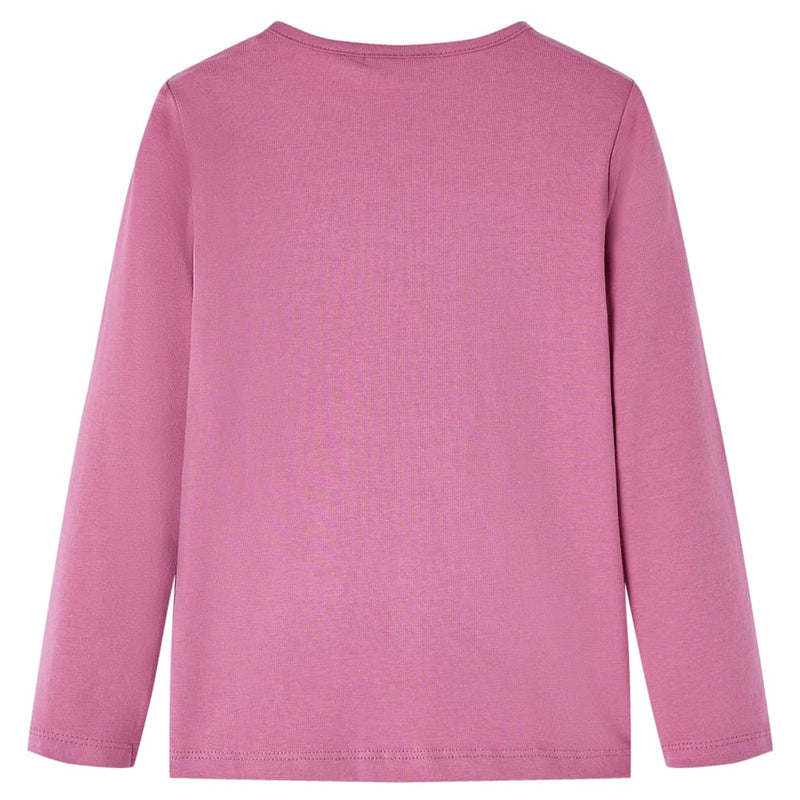 Kinder-Langarmshirt Himbeerrosa 104