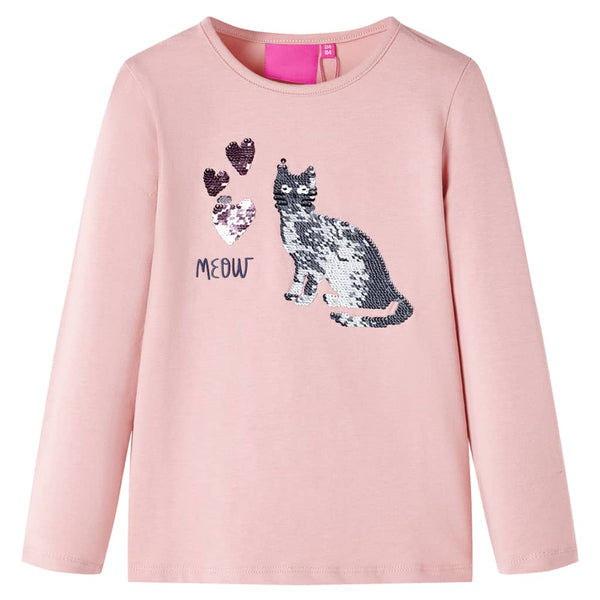 Kinder-Langarmshirt Hellrosa 104