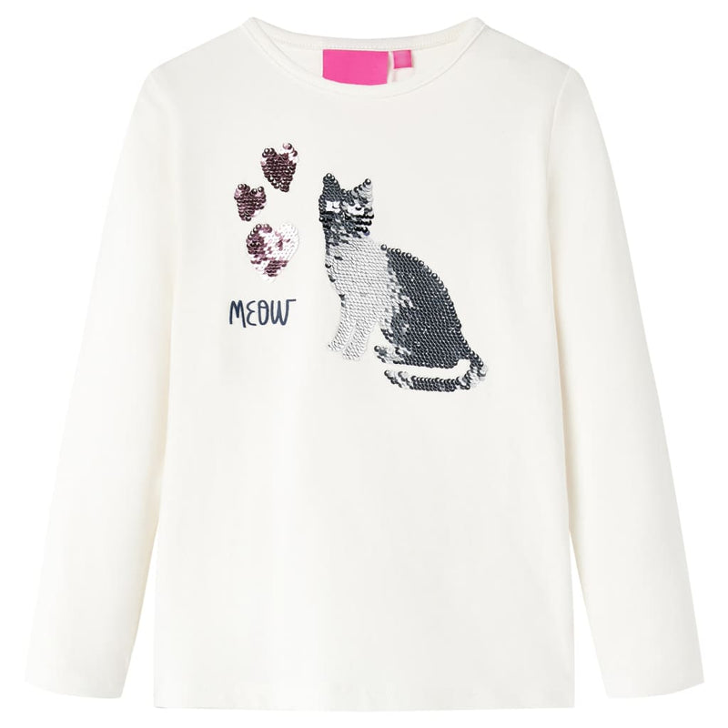 Kinder-Langarmshirt Ecru 116