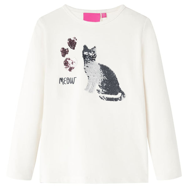 Kinder-Langarmshirt Ecru 140