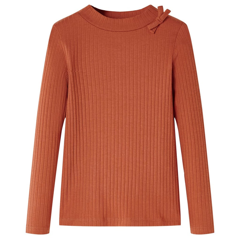 Kinder-Langarmshirt Cognac 116