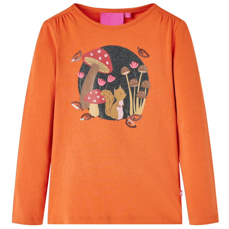 Kinder-Langarmshirt Dunkelorange 116