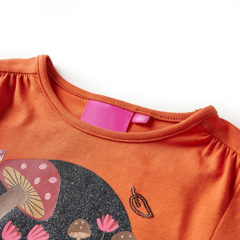 Kinder-Langarmshirt Dunkelorange 116