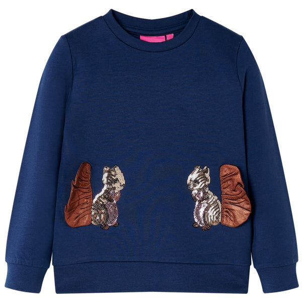 Kinder-Sweatshirt Marineblau 116