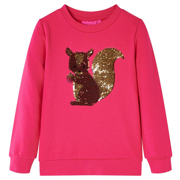 Kinder-Sweatshirt Knallrosa 104