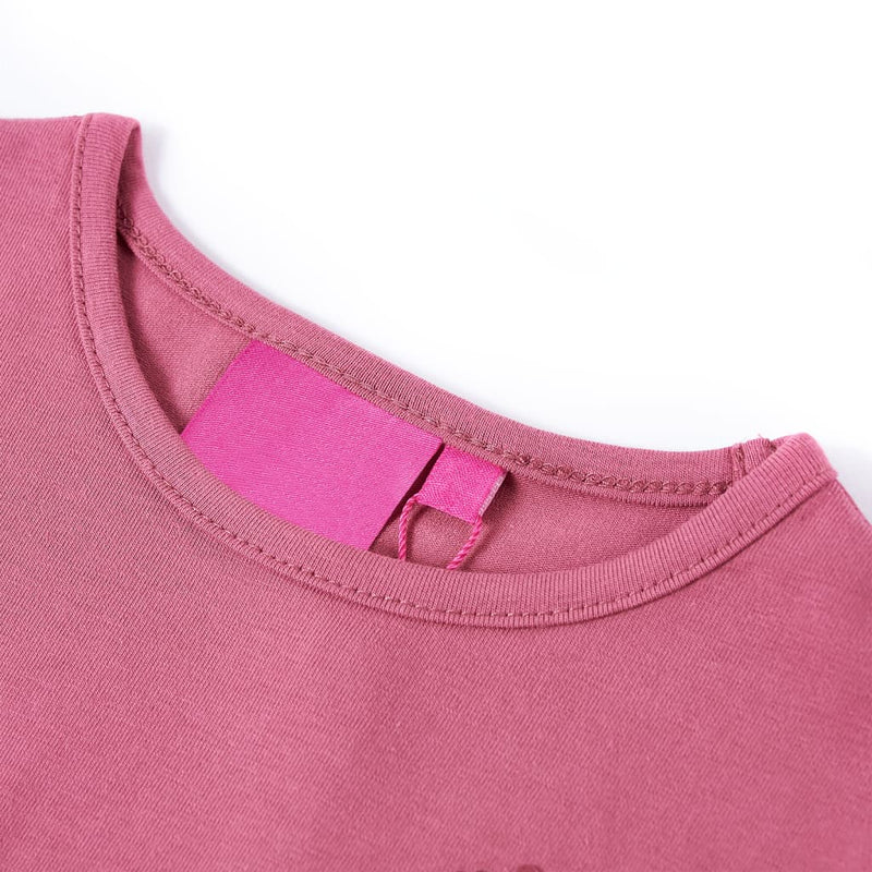 Kinder-Langarmshirt Himbeerrosa 92